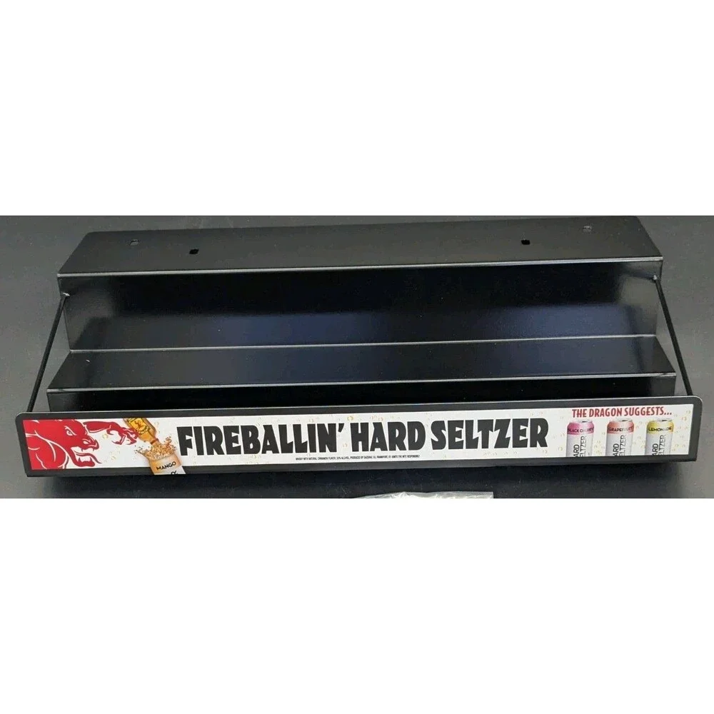 Fireball Whiskey Hard Seltzer Promo Shelf Store Display - NEW